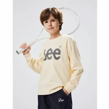 Lee童装印花logo长袖T恤男童女童2025年春季新款休闲儿童长袖T恤图片