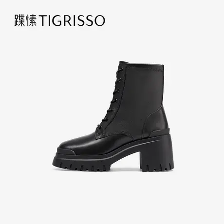 蹀愫冬季厚底增高7.5巨轻水台马丁靴女鞋TA54734-51图片