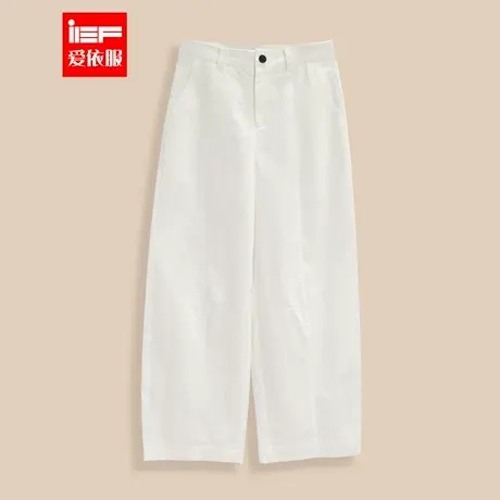 IEF/爱依服裤子2025夏秋新款简约休闲复古文艺通勤气质百搭阔腿裤图片