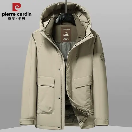 皮尔卡丹羽绒服男士2025秋冬款中老年男装保暖爸爸装冬季可脱卸帽商品大图
