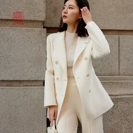 EP雅莹高端系列 绵羊毛大衣 含羊绒毛呢外套 秋冬商场同款8205C商品大图