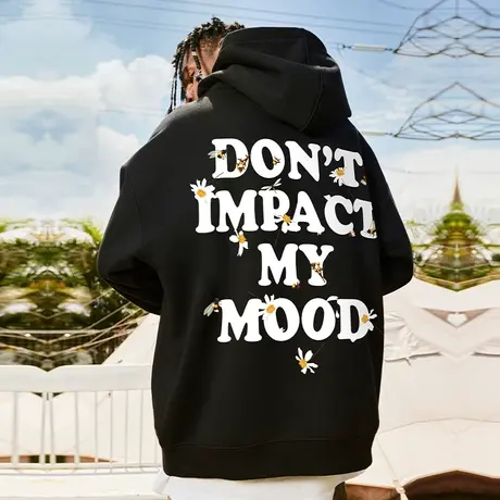 Nuthink街头宽松字母带帽卫衣男420g重磅小众潮流加绒春季帽衫潮商品大图