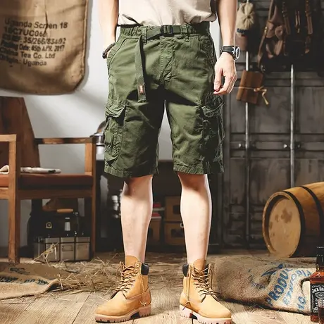 休闲短裤男夏季薄款五分裤子男韩版潮流宽松百搭多口袋工装短裤男商品大图