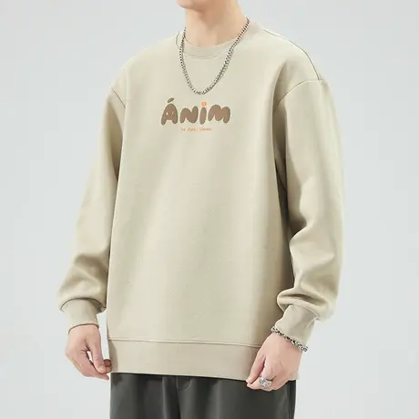 春季男款潮牌印花春装春天美式高街圆领卫衣春秋款男士长袖上衣服商品大图