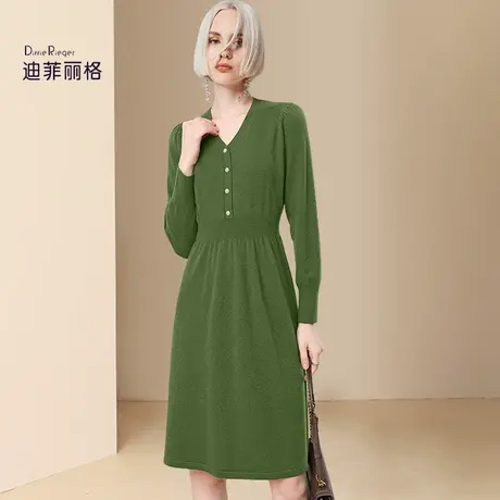 迪菲丽格法式气质慵懒风连衣裙女2024春季新款配大衣内搭针织裙子图片