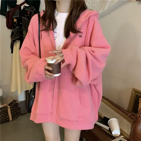 chic港味卫衣女2021新款初秋宽松韩版潮ins上衣bf慵懒风外套洋气商品大图