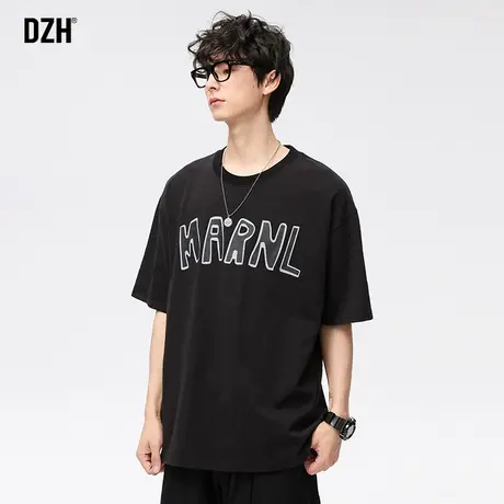 男士重磅t恤男短袖纯棉潮牌百搭2023新款美式半袖上衣夏季体恤衫商品大图