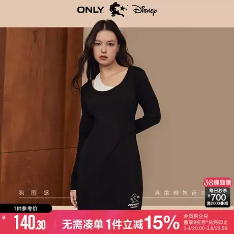 ONLY冬季疯狂动物城联名假两件T恤连衣裙女|123161007图片
