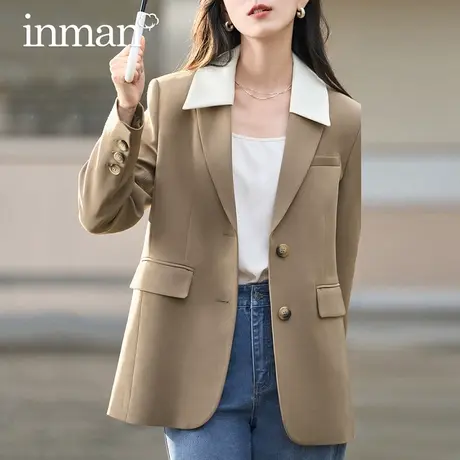 茵曼高级感小西装外套女2023新款今年流行小个子秋装西服气质上衣图片