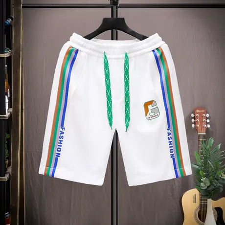 男士短裤夏季薄款休闲马裤外穿潮牌篮球运动男款大裤衩冰丝五分裤商品大图