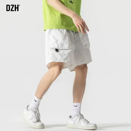 男士白色沙滩裤速干短裤休闲宽松工装五分裤男夏季薄款男裤大裤衩商品大图