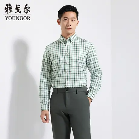 【商场同款】雅戈尔男士长袖衬衫春季新款官方商务休闲长袖衬衫男商品大图