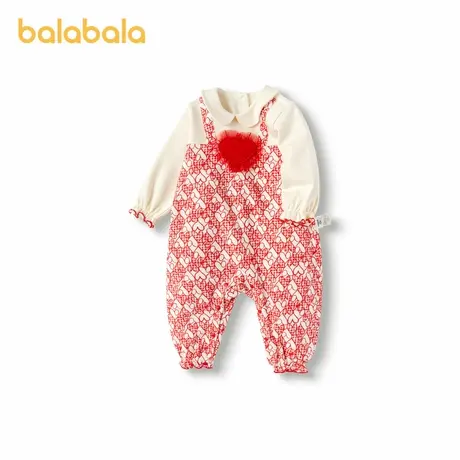 巴拉巴拉婴儿2025新连体衣外出抱衣爬服女童甜美活泼图片