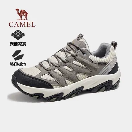 Camel/骆驼男鞋2025秋季新款户外徒步登山鞋透气网面休闲运动鞋女商品大图
