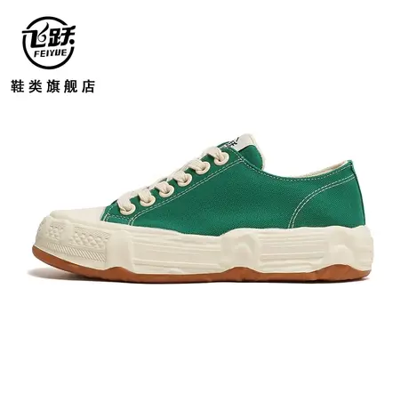 飞跃帆布鞋女2023秋冬新款学生小众百搭鞋子爆款厚底增高休闲板鞋图片