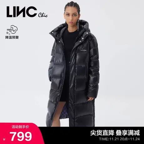 LINCCHIC金羽杰羽绒服女加厚鹅绒长款羽绒服女冬季N21808152商品大图