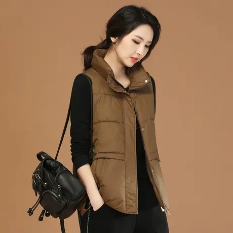 韩潮袭人立领轻便休闲棉马甲外套女冬季新款宽松加厚坎肩马夹图片