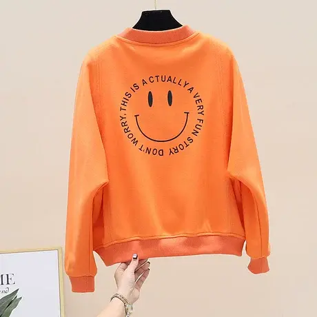 短款外套女春秋2023新款韩版宽松百搭休闲bf运动拉链卫衣棒球服潮商品大图