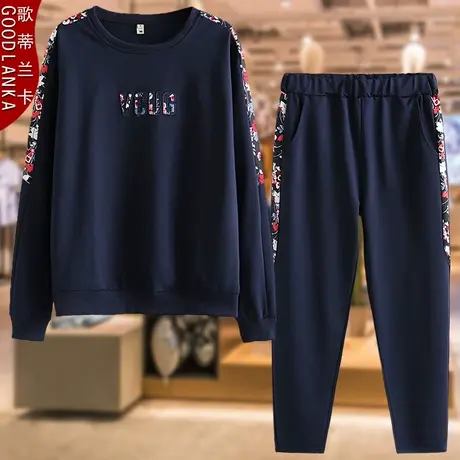 40-50岁中年妈妈春装运动套装加大码宽松洋气时尚休闲卫衣两件套商品大图