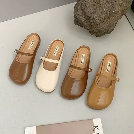 软底包头拖鞋女外穿2024新款春款平底孕妇鞋一脚蹬懒人半托鞋拖夏商品大图