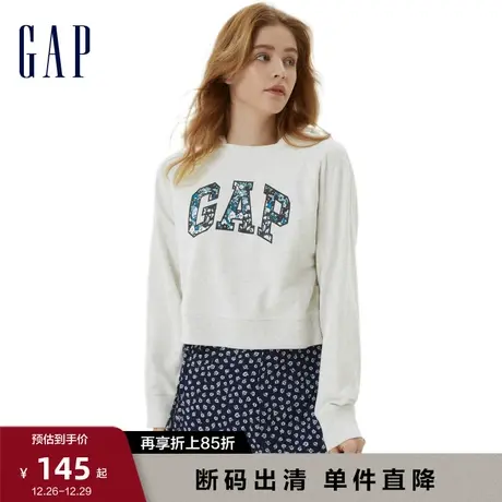 【断码优惠】Gap女装秋季LOGO印花休闲运动卫衣洋气上衣591042图片