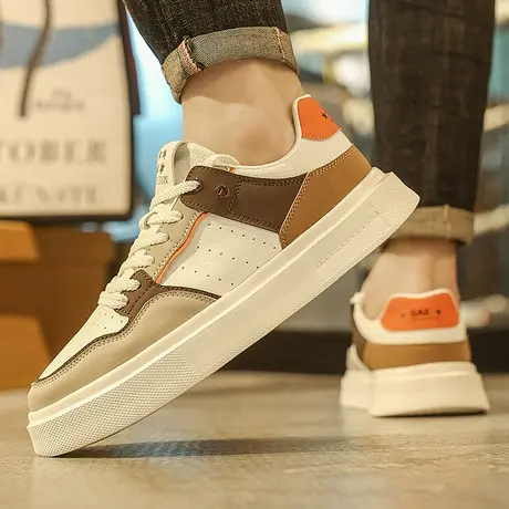 莆田男鞋春夏季运动休闲板鞋男士韩版百搭厚底小白潮鞋2024年新款商品大图