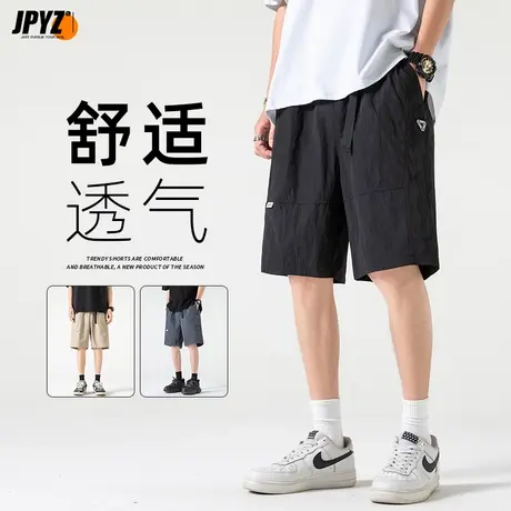 青年短裤户外ins运动休闲裤子男士潮流宽松百搭夏季薄款五分卫裤商品大图