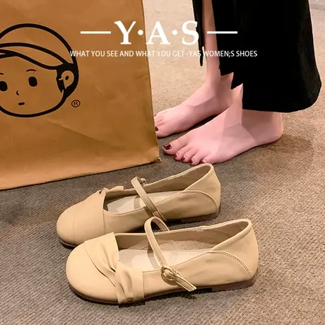 法式玛丽珍鞋女款单鞋2024春季新款小香风凉鞋平底晚风温柔小皮鞋图片