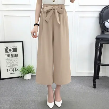 【换购10】阔腿裤女九分裤薄春夏新款韩版垂感高腰休闲直筒宽松裤图片