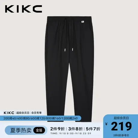 kikc休闲裤男2023春夏新款商场同款字母织唛抽绳松紧腰薄款裤子商品大图