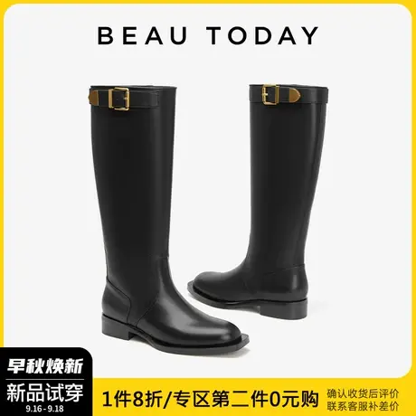 BeauToday骑士靴显瘦女靴子女长筒靴女2023新款复古长靴女瘦瘦靴商品大图