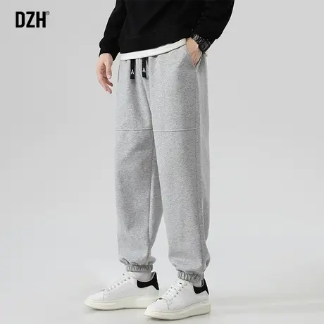 男士灰色纯棉卫衣男春季束脚2024新款篮球运动裤休闲裤男款长裤子商品大图