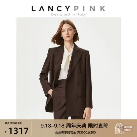 【意大利设计】朗姿纯羊毛高级感西装外套女职业套装2022冬季新款图片