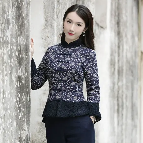 筠雅改良唐装棉袄女中国风中式棉服女款冬季妈妈款加厚旗袍小棉衣商品大图