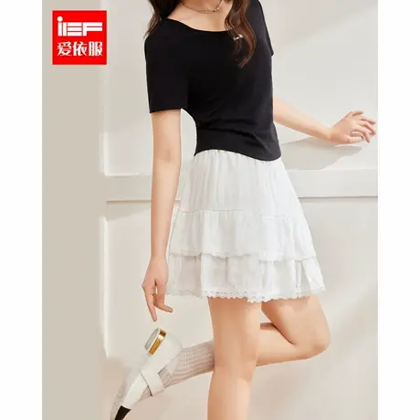 IEF/爱依服大码女装2025夏季新款微胖韩版时尚甜美少女风百搭摆裙图片