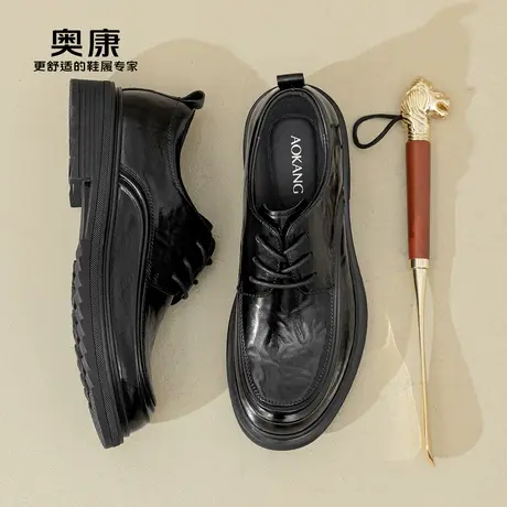 奥康 男鞋2026春季新款商务正装皮鞋男士真皮百搭潮流英伦风皮鞋N图片