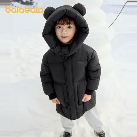 巴拉巴拉儿童羽绒服长款连帽男童女童冬装2025新款外套保暖小童装图片