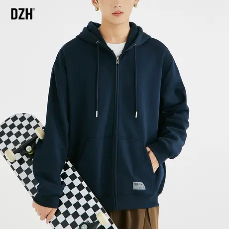 男士美式连帽卫衣潮牌男秋季男装2023新款秋装连帽衫运动外套开衫商品大图