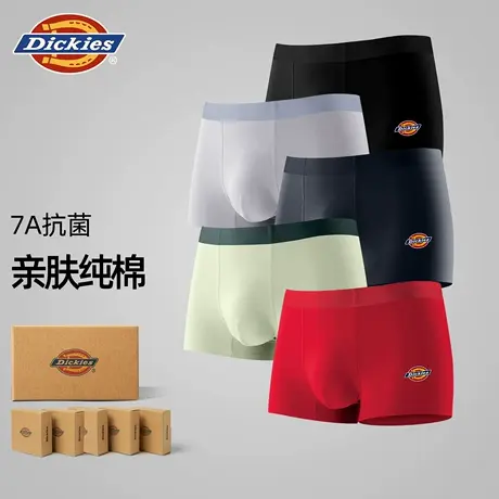 Dickies男士内裤2025新款纯棉透气平角裤男生四角中腰短裤男底裤商品大图