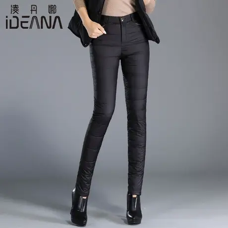 女士羽绒裤女外穿时尚加厚爆款2024年新款加绒小脚冬季裤子棉裤冬商品大图