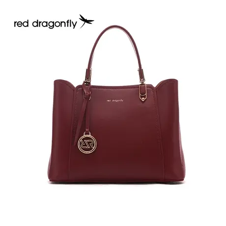 红蜻蜓真皮包包女2024新款高级感大容量五金挂饰手提包通勤斜挎包商品大图