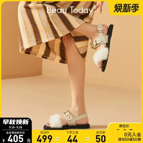 BeauToday今年新款凉鞋女夏季BT罗马凉鞋女设计感小众配裙子凉鞋商品大图