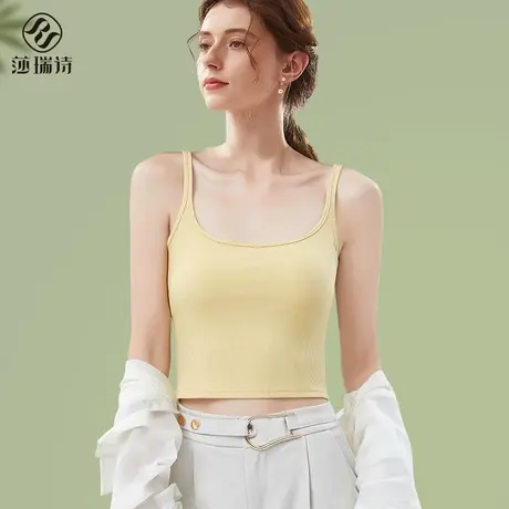 吊带背心女士2025春夏新款带胸垫一体式文胸无痕美背内衣打底上衣图片