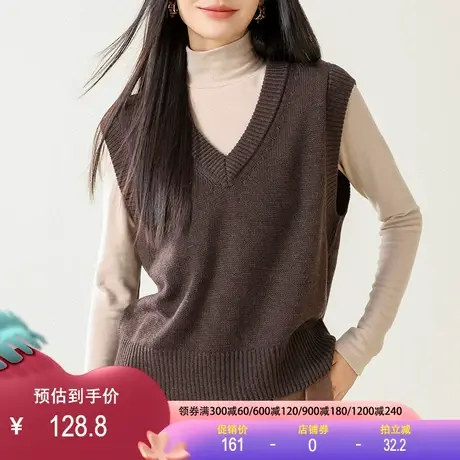 马甲女罗纹收口针织衫搭配衬衫宽松叠穿毛衣无袖外搭上衣2024新款图片