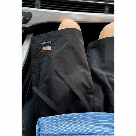 小狗短裤男夏季新款大码美式速干直筒裤高街潮牌运动休闲五分裤子图片