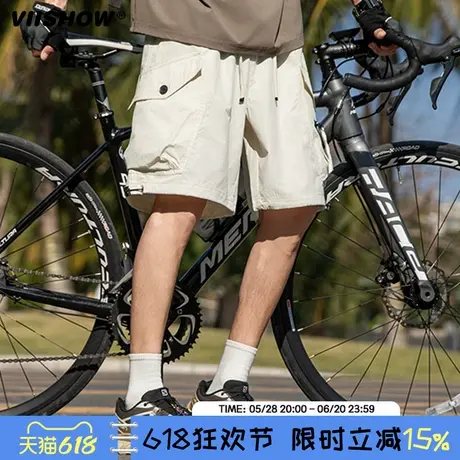 VIISHOW户外防水2025年休闲工装短裤男士夏季薄款速干五分裤卫裤图片