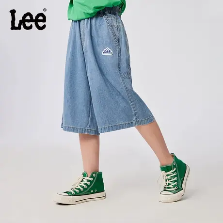 Lee男童夏季纯棉牛仔短裤2024新款男孩时尚儿童装夏天薄夏装裤子图片