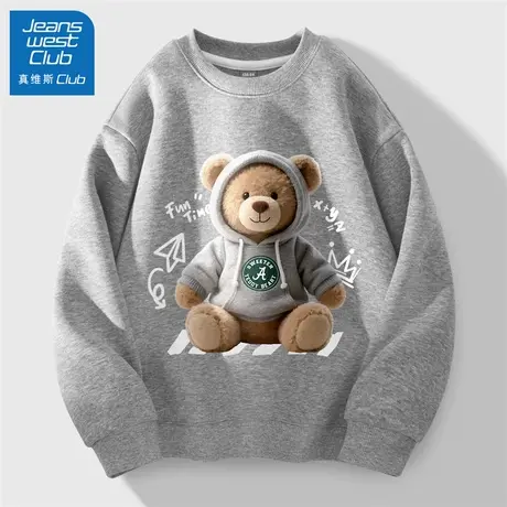 真维斯club童装男童卫衣2025新款儿童秋季圆领上衣男大童运动秋装商品大图