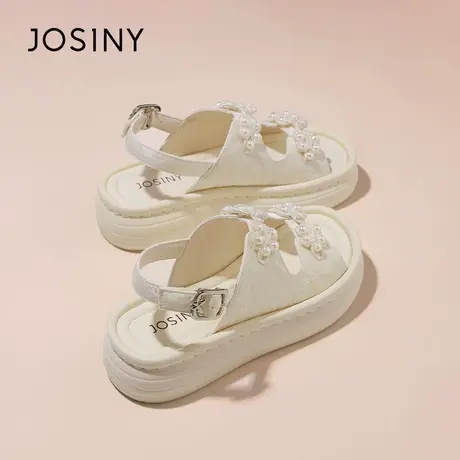 【JOSINY】云朵慕斯~新中式国风厚底凉鞋女款夏季外穿运动女鞋子商品大图