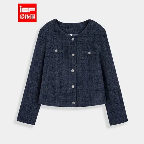 IEF/爱依服【微胖】大码女装2025秋季新款法式成熟优雅小香风外套商品大图